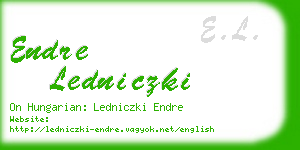 endre ledniczki business card